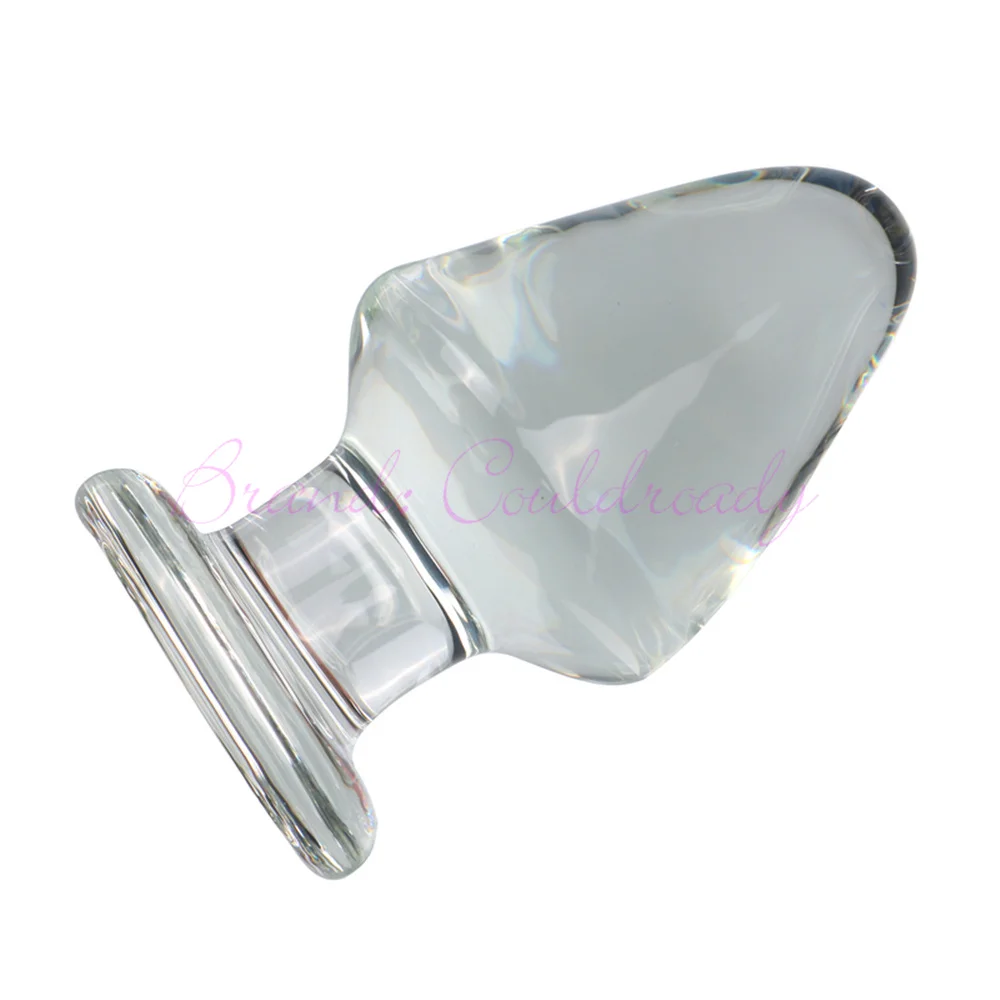 60mm Large Crystal Butt Plug Big Pyrex Glass Anal Dildo Bead Fake Anus Adult Masturbator for Women Men Gay Sex Toys