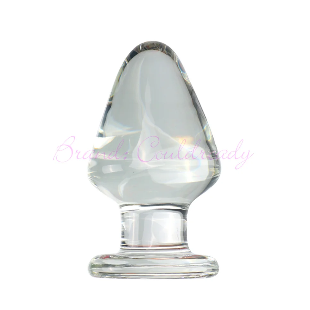 60mm Large Crystal Butt Plug Big Pyrex Glass Anal Dildo Bead Fake Anus Adult Masturbator for Women Men Gay Sex Toys