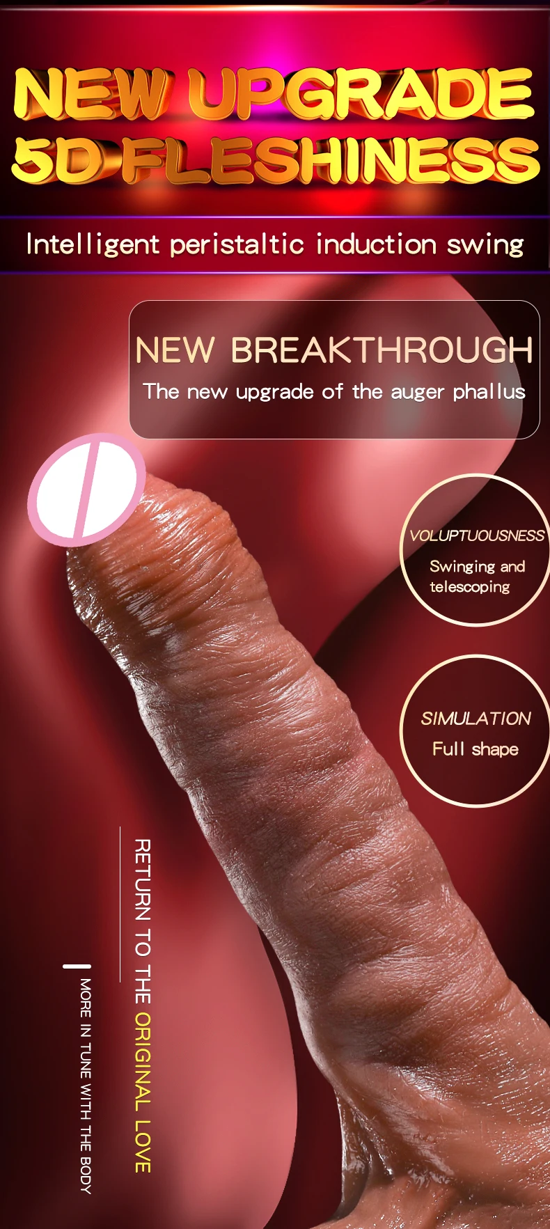 Realistic Big Dildo Automatic Heating Telescopic Big Penis G spot Massager  Strong Suction Cup Vibrator FOR Men Women Sex Toys