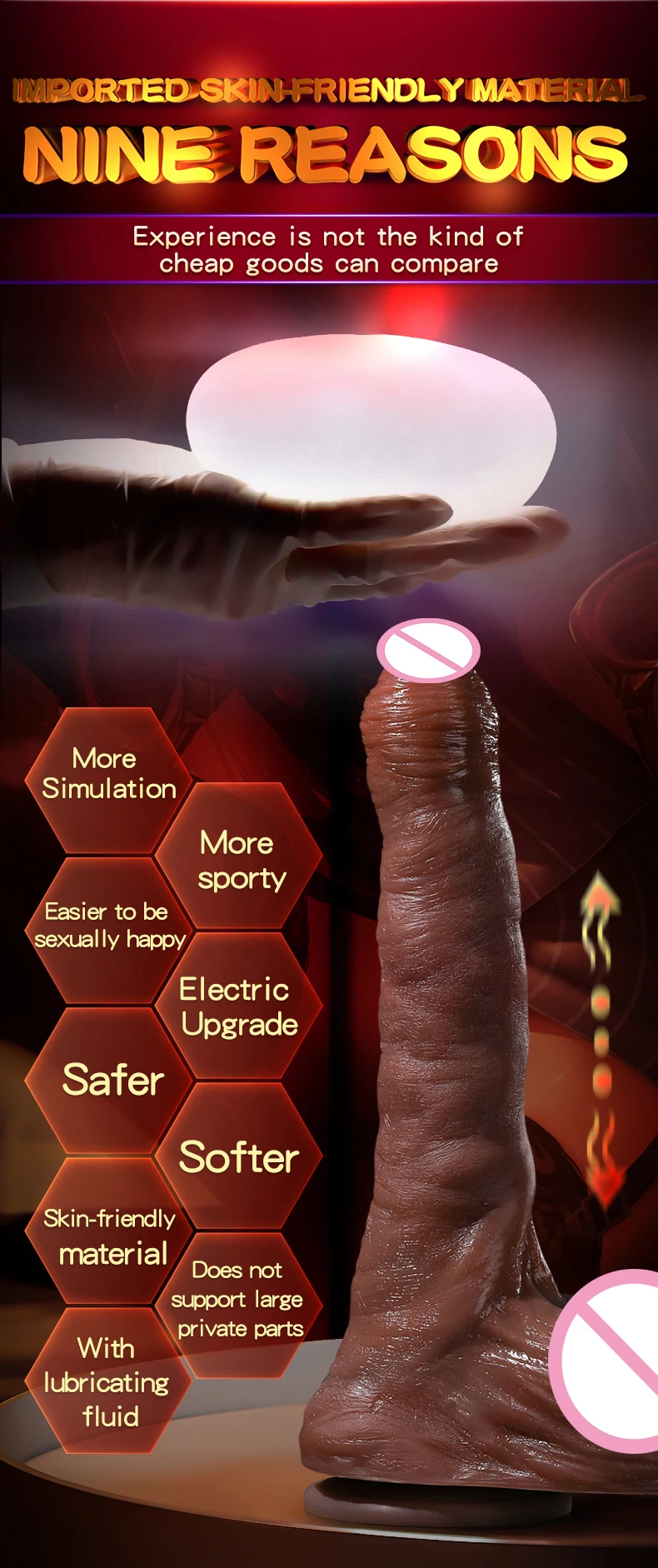 Realistic Big Dildo Automatic Heating Telescopic Big Penis G spot Massager  Strong Suction Cup Vibrator FOR Men Women Sex Toys