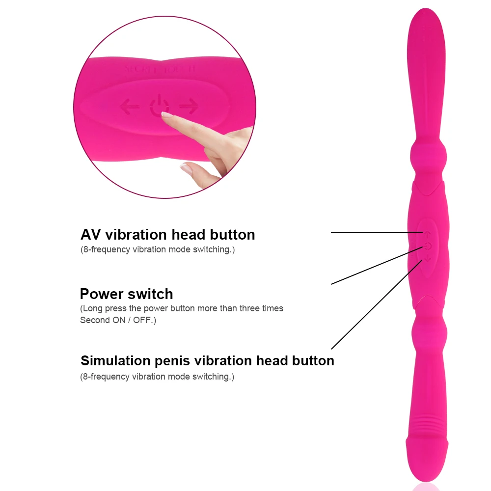 Thick Double Penetration Dildo Vibrators Strapon For Lesbian Couples Long Two Headed Ended Phalos Anal Masturbation Women To Man