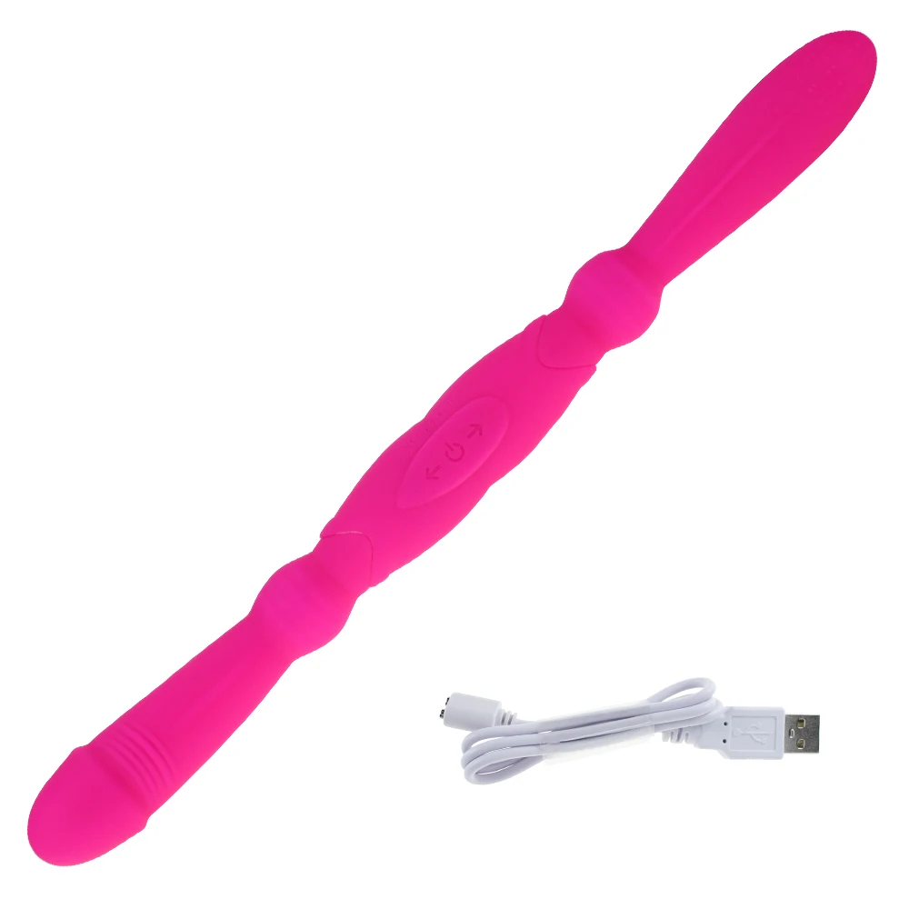 Thick Double Penetration Dildo Vibrators Strapon For Lesbian Couples Long Two Headed Ended Phalos Anal Masturbation Women To Man