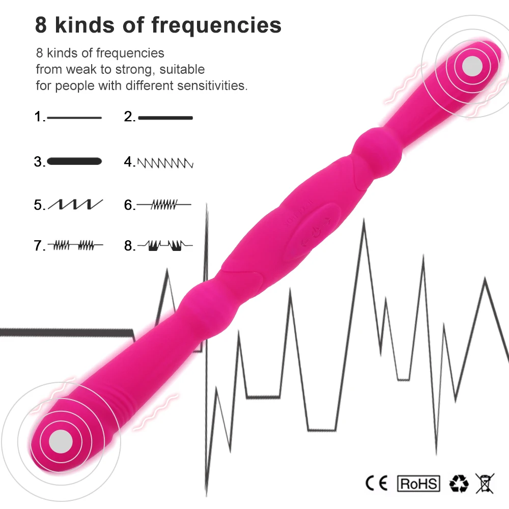 Thick Double Penetration Dildo Vibrators Strapon For Lesbian Couples Long Two Headed Ended Phalos Anal Masturbation Women To Man