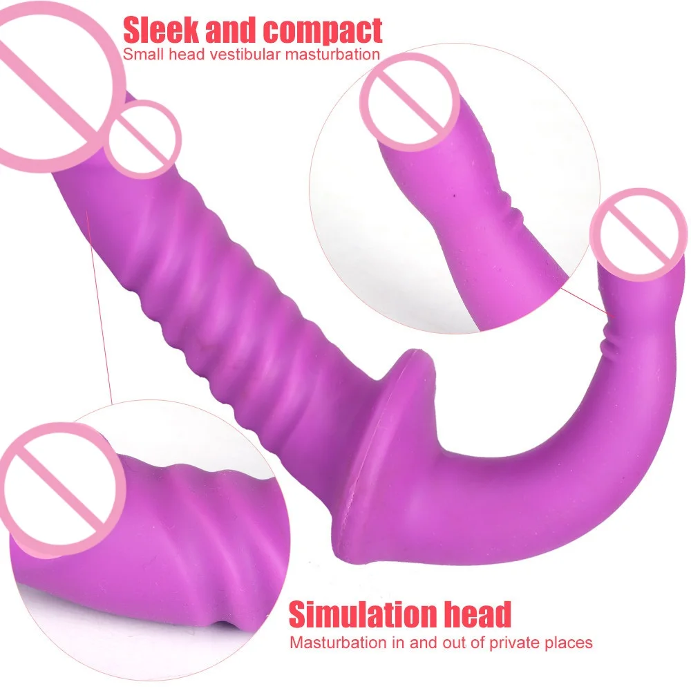 Double Ended Dildo Silicone Anal Plug Double Dick Penetration Vaginal Anal Sex Toy for Woman/Lesbian Dildos for Two Sex Toy 18+