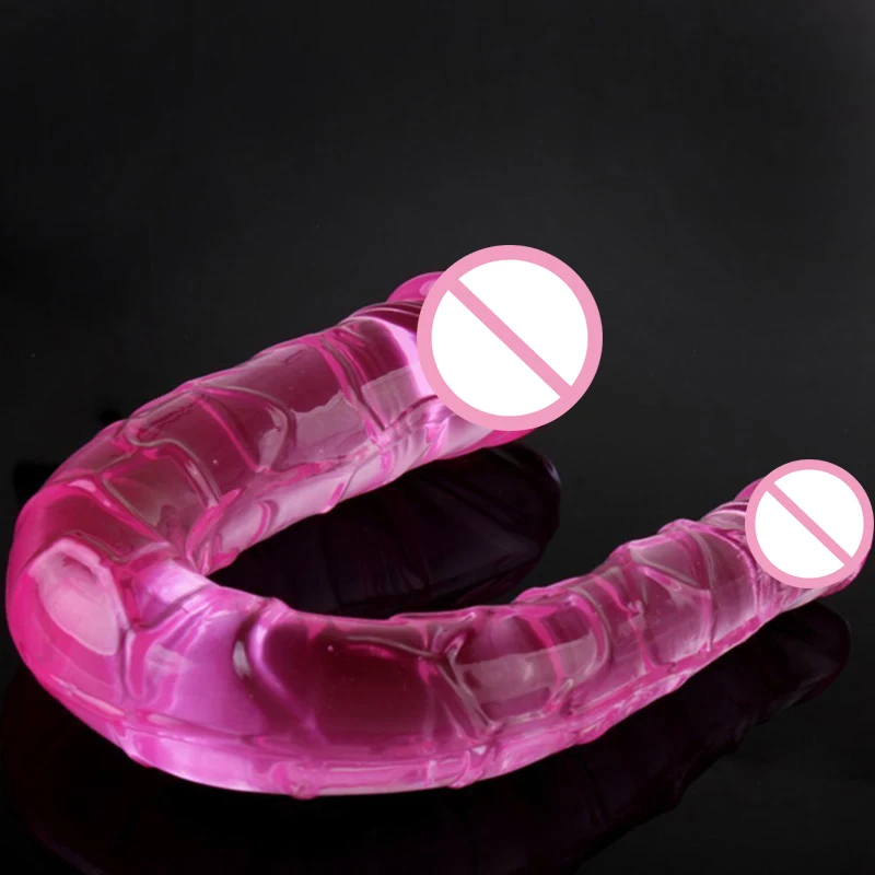 Silicone Jelly Double Ended Dildo Realistic Erotic Penis Double Penetration Anal Dick Lesbian Adult Sex Toys For Woman Sex Shop Silicone Jelly Double Ended Dildo Realistic Erotic Penis Double Penetration Anal Dick Lesbian Adult Sex Toys For Woman Sex Shop