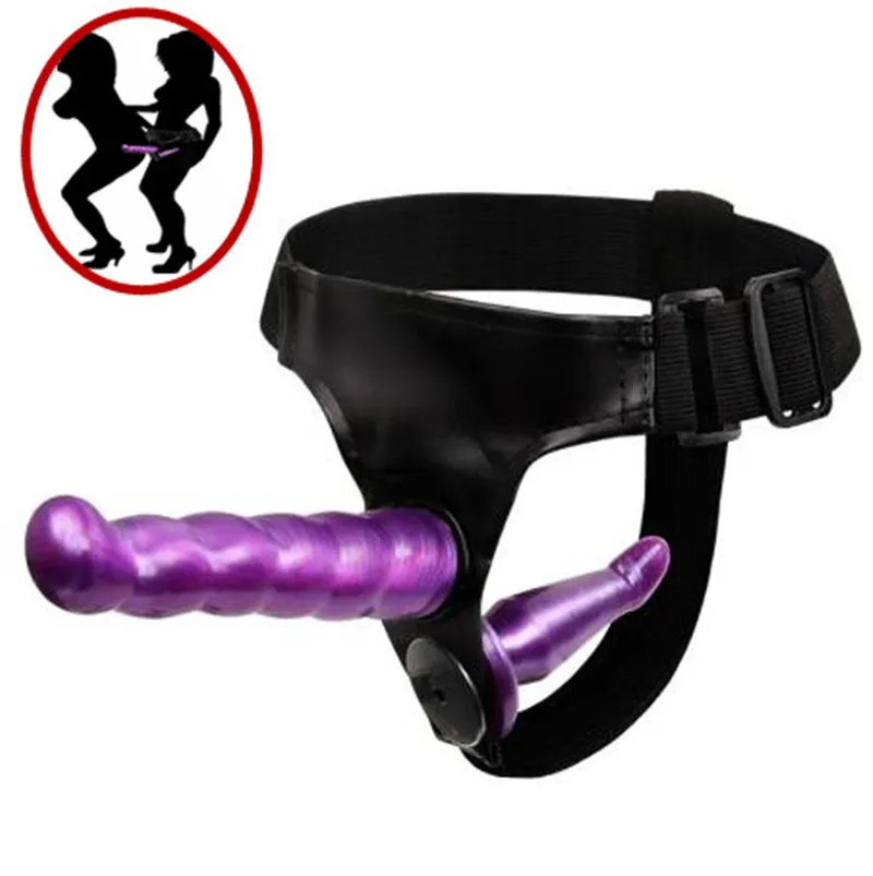 Double Penis Dual Ended Strapon Elastic Harness Belt Strap On Dildo anal plug Adult Sex Toys for Woman men lesbian Anal Dildos Double Penis Dual Ended Strapon Elastic Harness Belt Strap On Dildo anal plug Adult Sex Toys for Woman men lesbian Anal Dildos