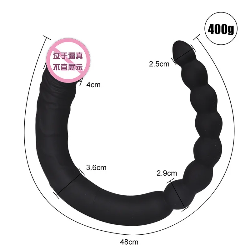 Double Ended Silicone Dildo Double Head Penetration Penis for Lesbian Masturbator Two Women Sex Toy Adults Toy Sex Shop 18