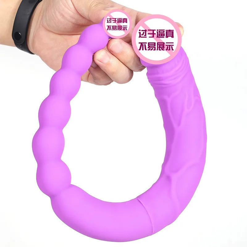 Double Ended Silicone Dildo Double Head Penetration Penis for Lesbian Masturbator Two Women Sex Toy Adults Toy Sex Shop 18