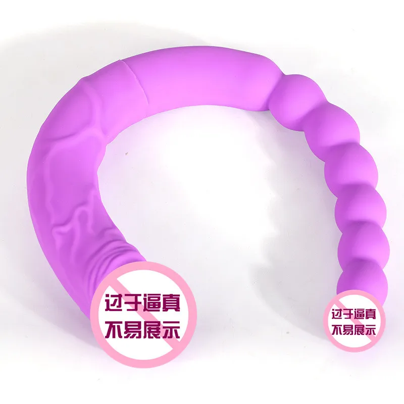 Double Ended Silicone Dildo Double Head Penetration Penis for Lesbian Masturbator Two Women Sex Toy Adults Toy Sex Shop 18