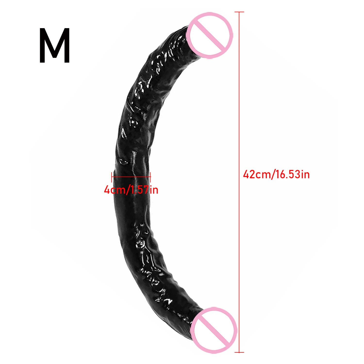 Overlength Double Dildos Soft Double-End Penis Realistic Dual Glans Phallus Double Penetration Vagina and Anus Sex Toys Dick