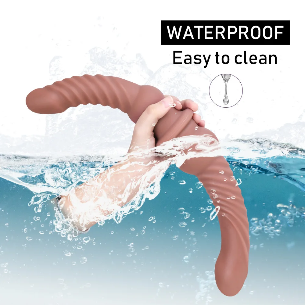 Liquid Silicone Strapless Strapon Big Dildos Double Ended Penetration Super Long Anal Vaginal Massage Sex Toys For Woman Lesbian