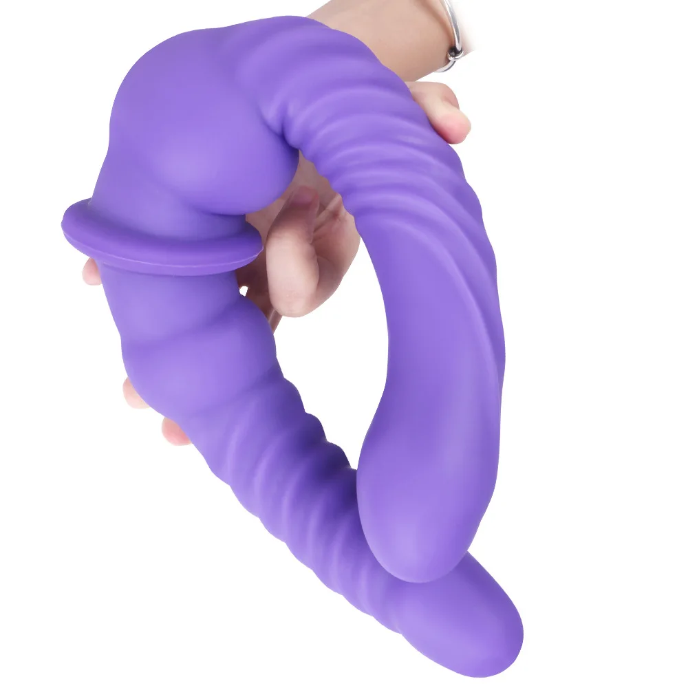 Liquid Silicone Strapless Strapon Big Dildos Double Ended Penetration Super Long Anal Vaginal Massage Sex Toys For Woman Lesbian