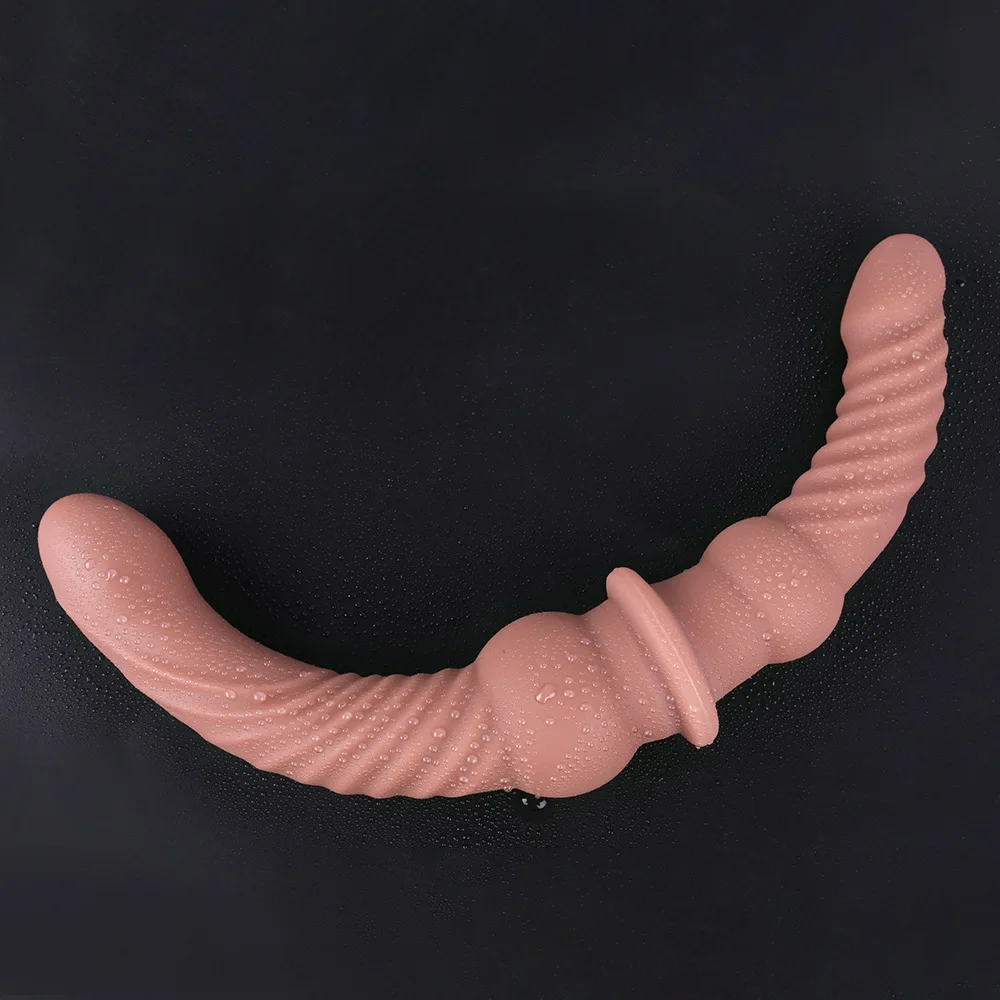Liquid Silicone Strapless Strapon Big Dildos Double Ended Penetration Super Long Anal Vaginal Massage Sex Toys For Woman Lesbian