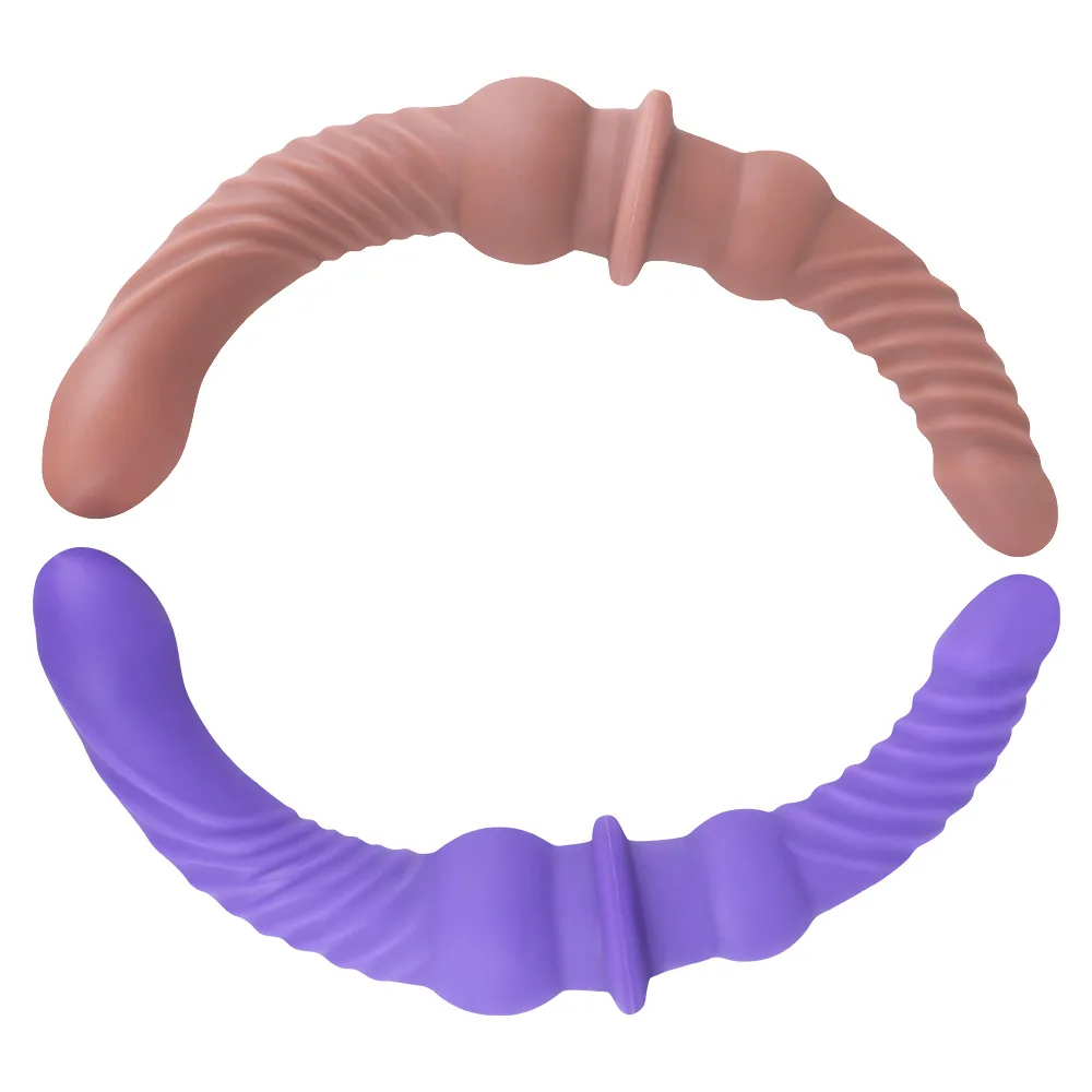 Liquid Silicone Strapless Strapon Big Dildos Double Ended Penetration Super Long Anal Vaginal Massage Sex Toys For Woman Lesbian