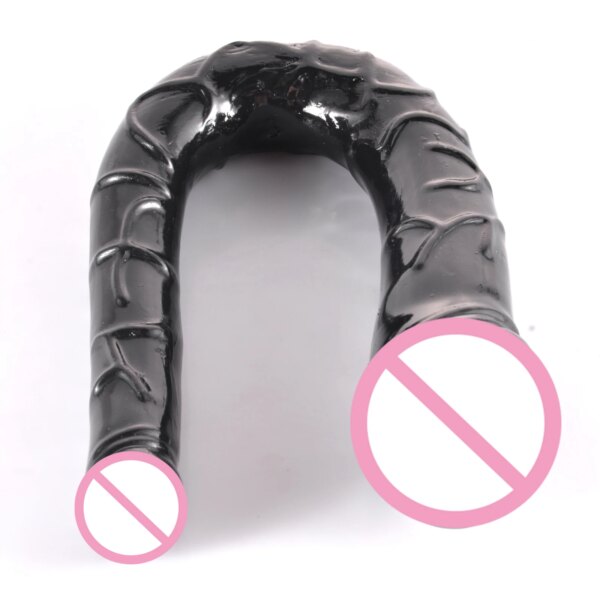Double Head Realistic Dildo Long Anal Plug for Women Men Couple Ended Dong Flexible Big Penis Adult Sex Toys for Lesbian Sexshop