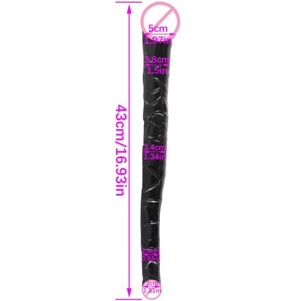 Double Head Realistic Dildo Long Anal Plug for Women Men Couple Ended Dong Flexible Big Penis Adult Sex Toys for Lesbian Sexshop