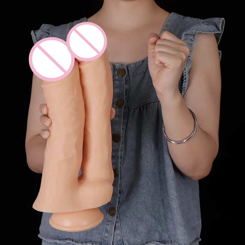 XXXL Super Huge Realistic Double Ended Dildo Sex Toy for Women Couples Dual Sided Headed Penis Double Penetration Dong Device 18