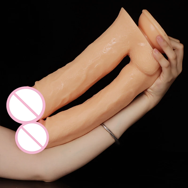 XXXL Super Huge Realistic Double Ended Dildo Sex Toy for Women Couples Dual Sided Headed Penis Double Penetration Dong Device 18