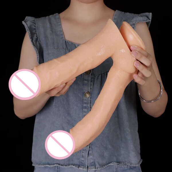 XXXL Super Huge Realistic Double Ended Dildo Sex Toy for Women Couples Dual Sided Headed Penis Double Penetration Dong Device 18