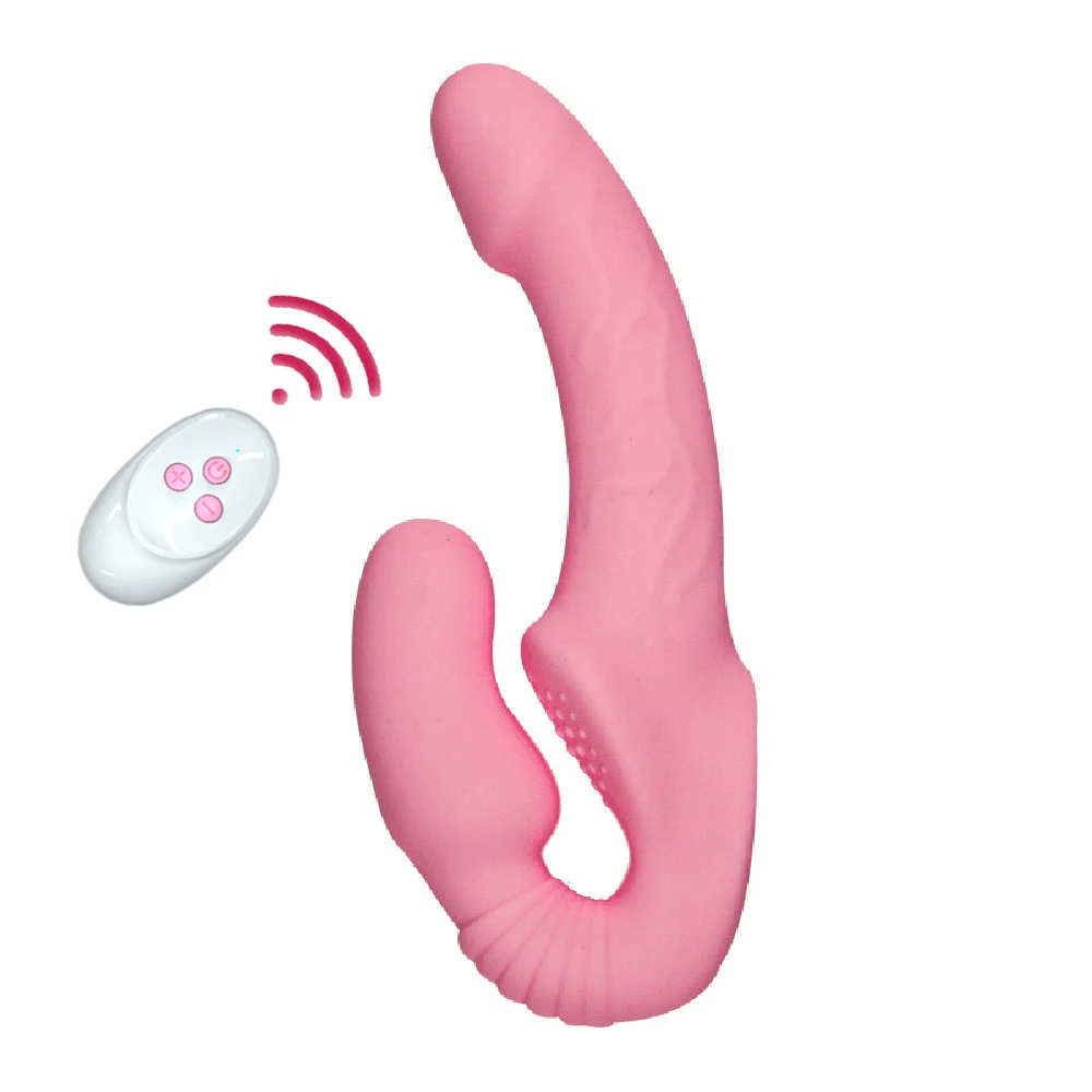 Strapless Strap-on Dildo Vibrator, Double-Ended Dildos, Sex Toys with Clitoris Stimulator for Women Lesbian Couples Strapless Strap-on Dildo Vibrator, Double-Ended Dildos, Sex Toys with Clitoris Stimulator for Women Lesbian Couples