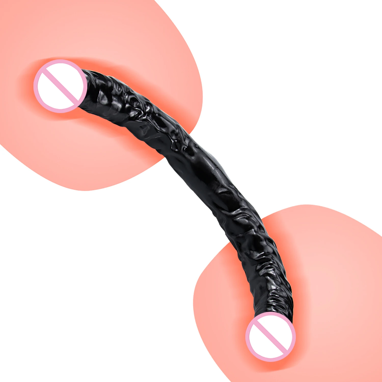 Overlength Double Dildos Soft Double-End Penis Realistic Dual Phallus Double Penetration Dick Stimulate Vagina and Anus Sex Toys