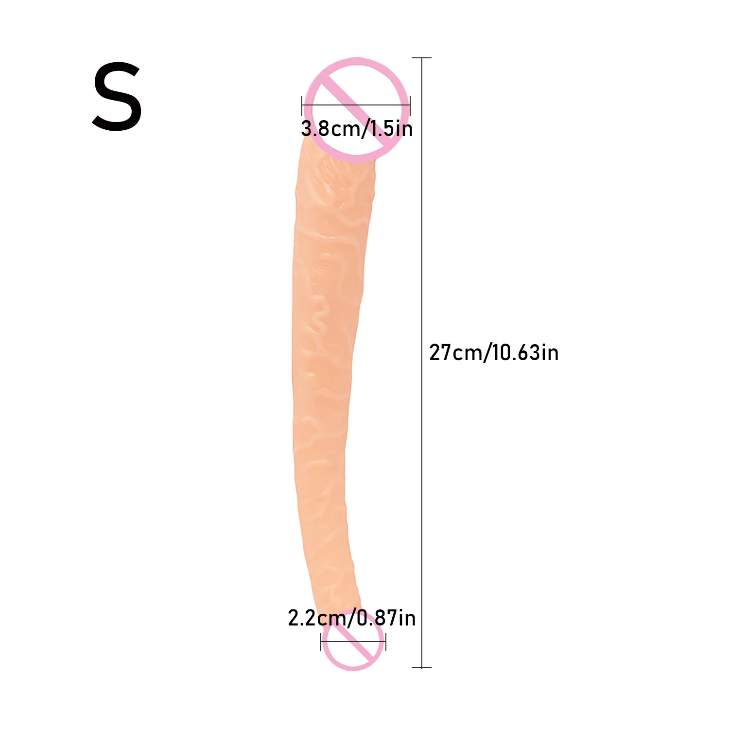 Overlength Double Dildos Soft Double-End Penis Realistic Dual Phallus Double Penetration Dick Stimulate Vagina and Anus Sex Toys