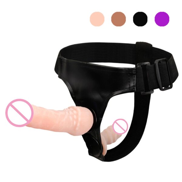 Double Penis Ended Strapon Ultra Elastic Harness Belt Strap On Dildo Sex Toys for Woman Lesbian Couples Adult Products