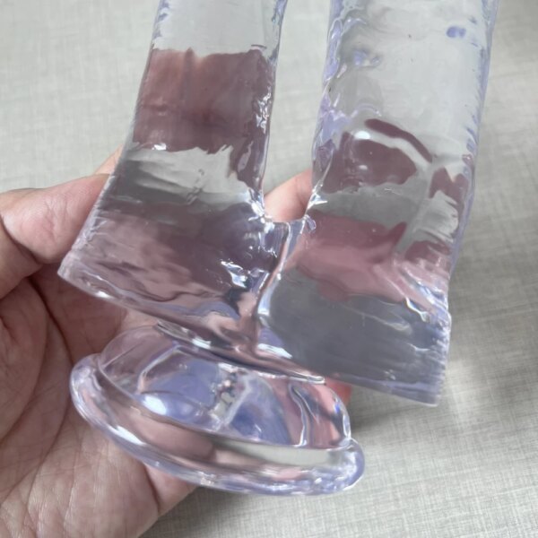 Realistic Double Ended Dildo Sex Toy for Women or Couples Dual Sided Headed Penetration Dong Device with Simulated Penile Sucker