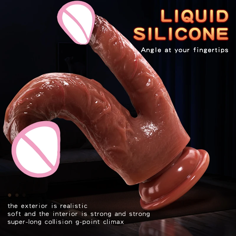 Realistic Double Ended Dildo Dual Sided Headed Penetration Dong Device with Simulated Penile Sucker Sex Toy for Women or Couples Realistic Double Ended Dildo Dual Sided Headed Penetration Dong Device with Simulated Penile Sucker Sex Toy for Women or Couples