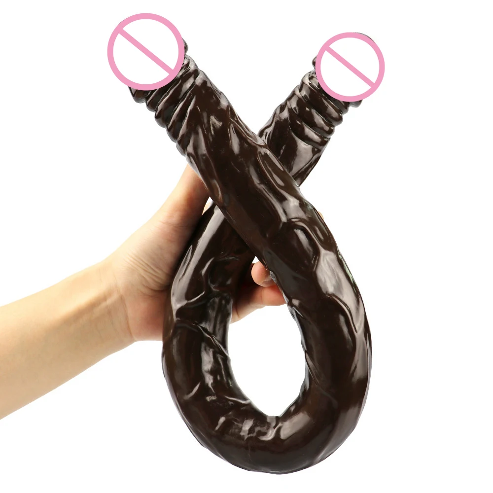 Super Long Double head Dildo Jelly Realistic Dildo Double Ended Dildo Flexible Big Penis for Lesbian Women Masturbator Sex Toys