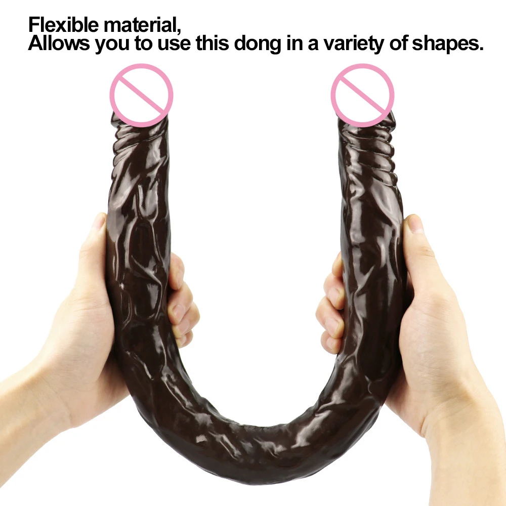 Super Long Double head Dildo Jelly Realistic Dildo Double Ended Dildo Flexible Big Penis for Lesbian Women Masturbator Sex Toys