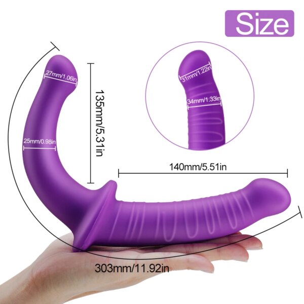 Double Head Dildo for Lesbian Couples Strapon Silicone Clitoris Stimulator Anal Vaginal Massage Double Ended Penetration Sex Toy