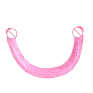 BAILE Flexible Realistic Double Ended Dildo Lesbian Long Double Headed Dildo Penetration Penis Sex Toy for Female