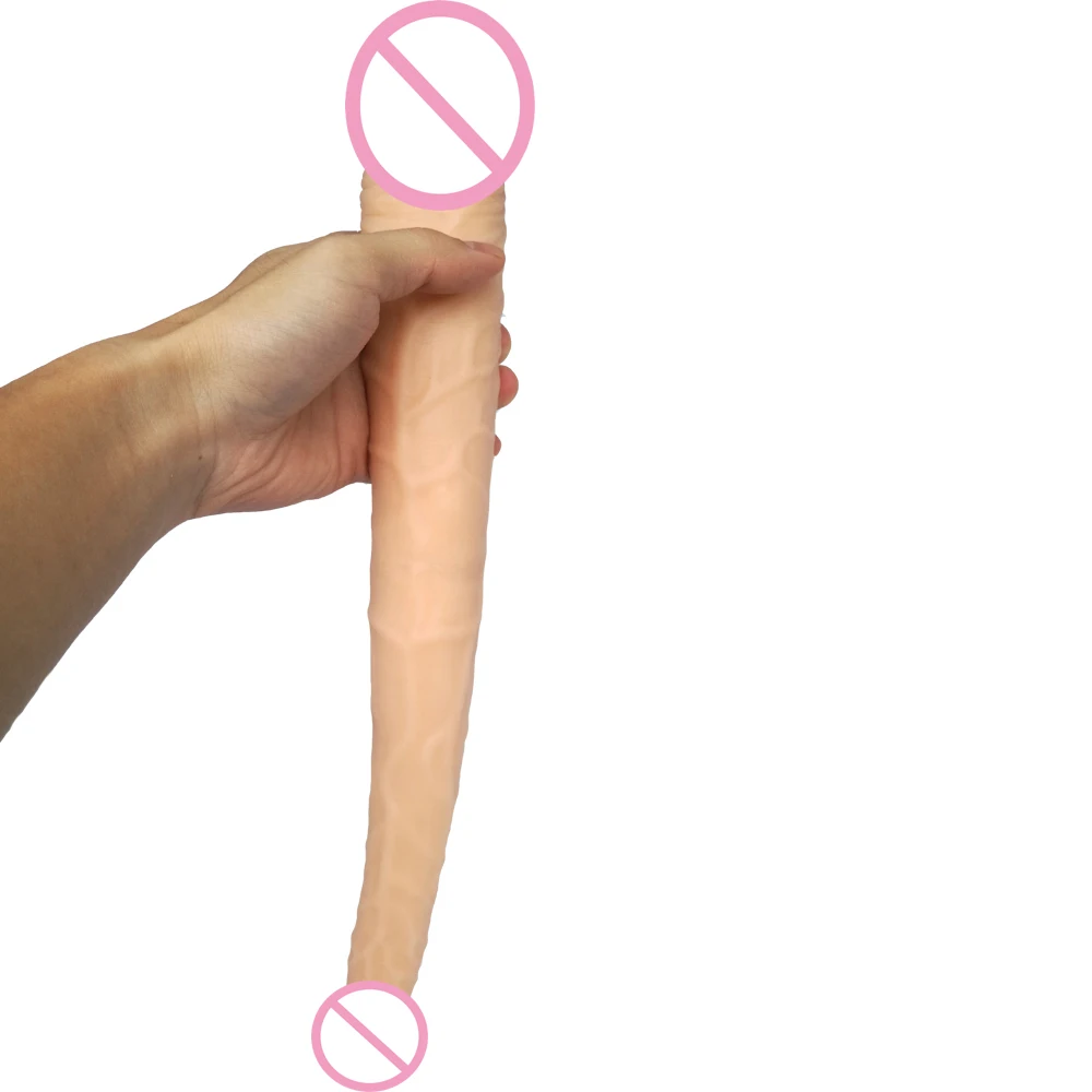 36*5CM/2.2CM Long Realistic Double Ended Anal Dildo for Women flesh Penis Soft Double Penetration Dual Head Sex Toys adult