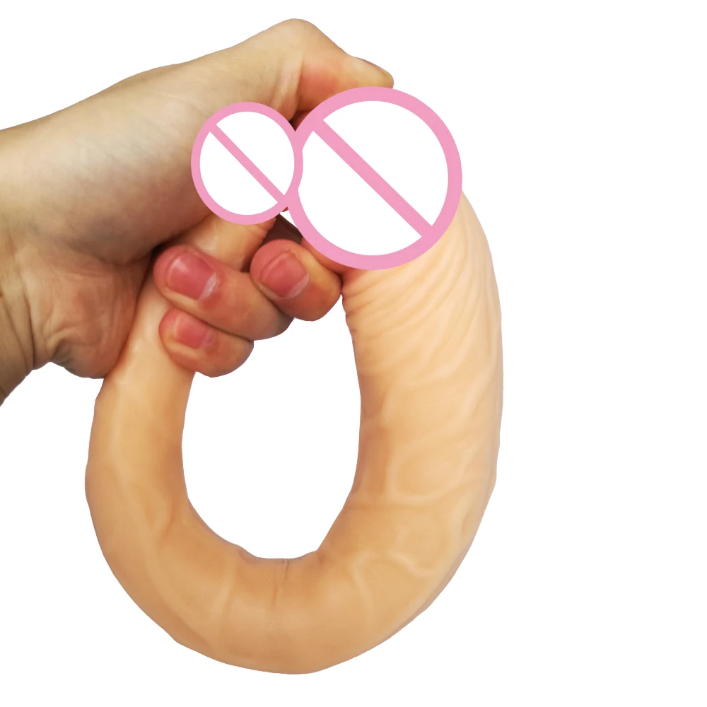 36*5CM/2.2CM Long Realistic Double Ended Anal Dildo for Women flesh Penis Soft Double Penetration Dual Head Sex Toys adult
