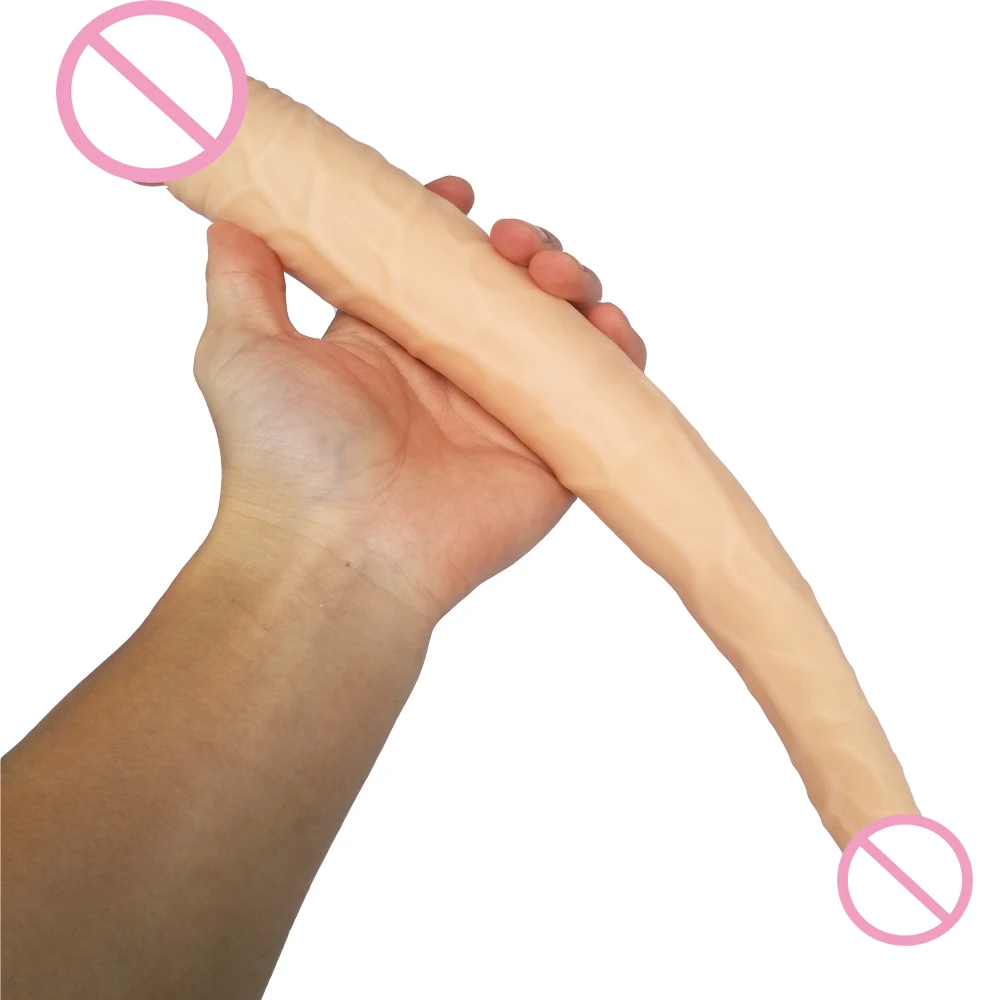 36*5CM/2.2CM Long Realistic Double Ended Anal Dildo for Women flesh Penis Soft Double Penetration Dual Head Sex Toys adult