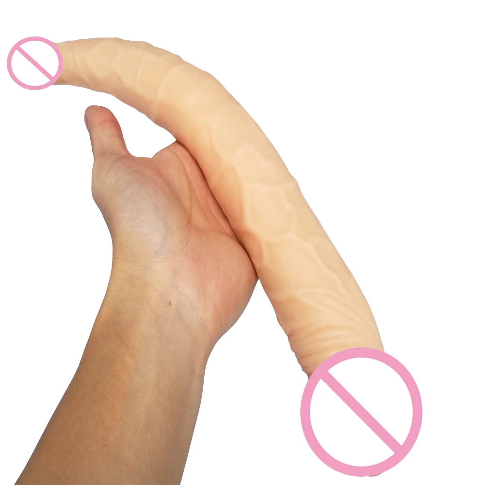 36*5CM/2.2CM Long Realistic Double Ended Anal Dildo for Women flesh Penis Soft Double Penetration Dual Head Sex Toys adult