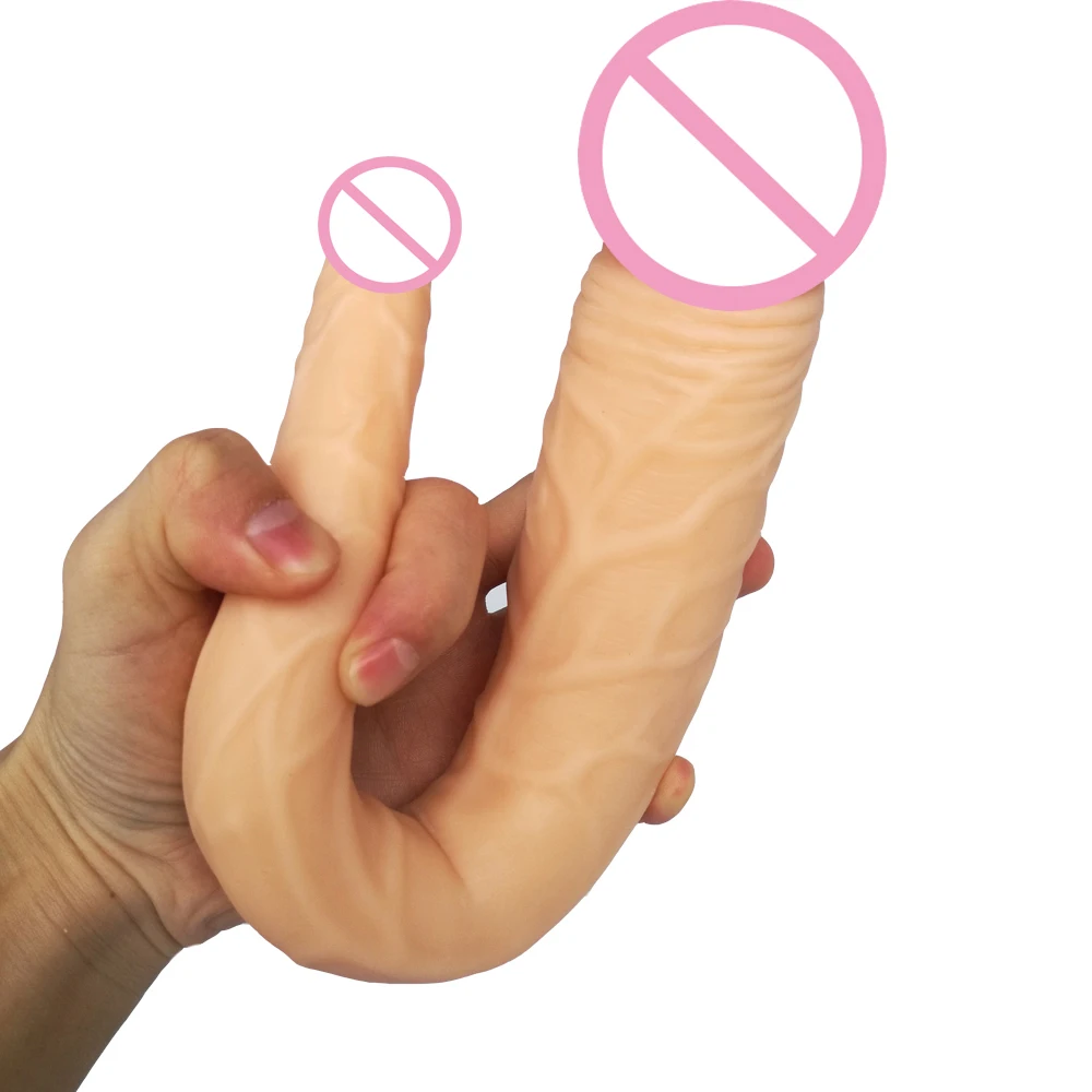 36*5CM/2.2CM Long Realistic Double Ended Anal Dildo for Women flesh Penis Soft Double Penetration Dual Head Sex Toys adult