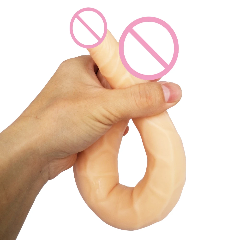 36*5CM/2.2CM Long Realistic Double Ended Anal Dildo for Women flesh Penis Soft Double Penetration Dual Head Sex Toys adult