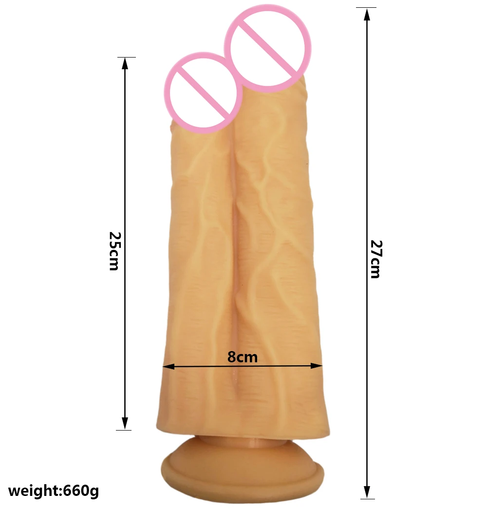 27*8CM Huge Double Dildos Sex Toys Long Double Ended Dildo-Dual Sided-Headed Penetration Dong Sex Toy For Woman Couple Adult