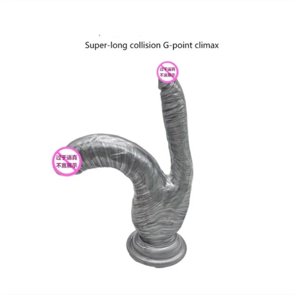 Realistic Double Ended Dildo Sex Toys For Woman or Couple Dual Sided Headed Penetration Dong Device With Simulated Penile Sucker