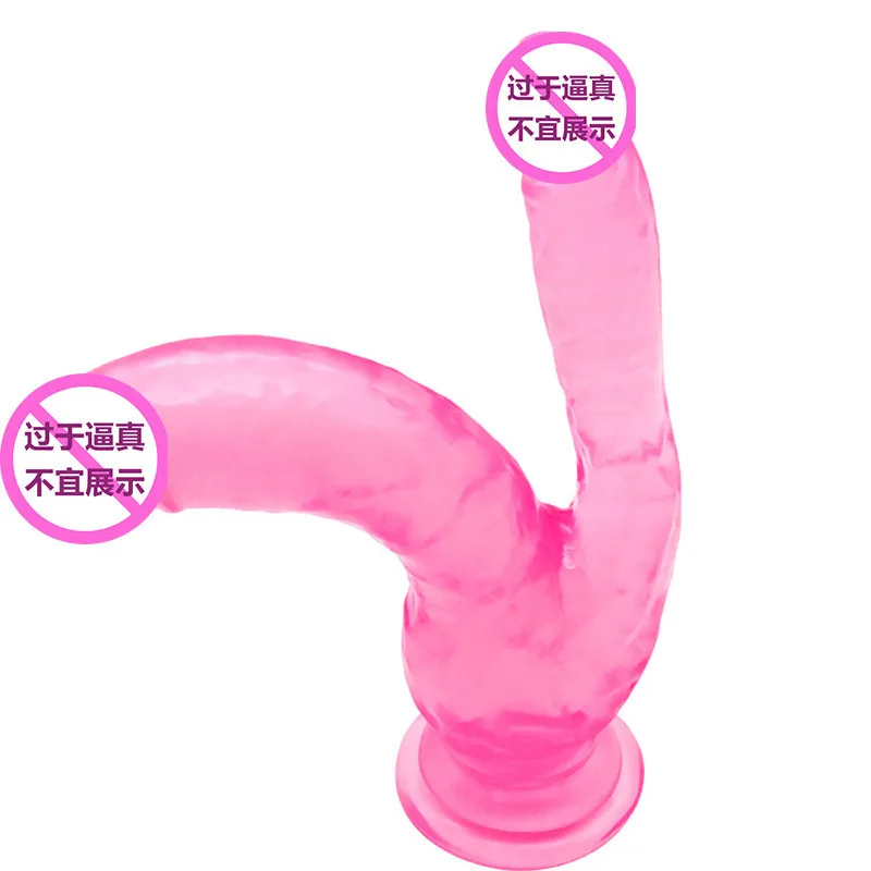 Realistic Double Ended Dildo Sex Toys For Woman or Couple Dual Sided Headed Penetration Dong Device With Simulated Penile Sucker