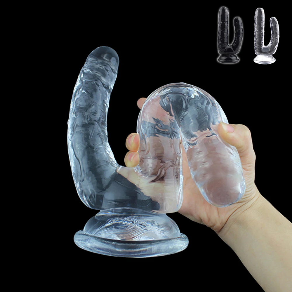 Realistic Double Ended Dildo Sex Toy for Women or Couples Dual Sided Headed Penetration Dong Device with Simulated Penile Sucker
