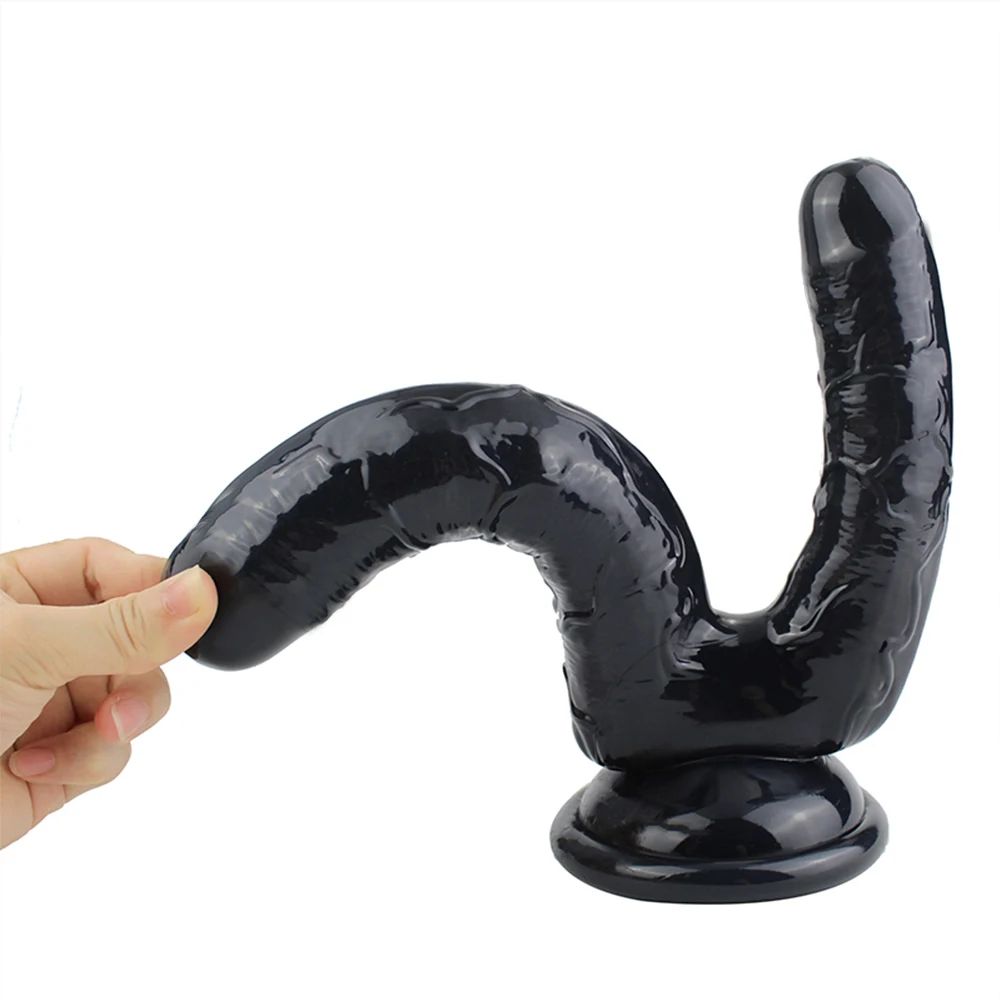 Realistic Double Ended Dildo Sex Toy for Women or Couples Dual Sided Headed Penetration Dong Device with Simulated Penile Sucker