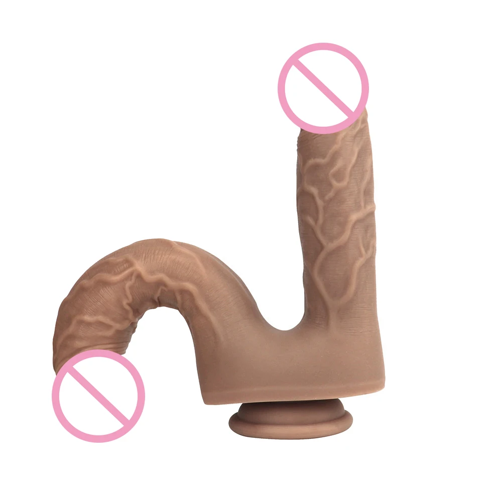 Realistic Double Ended Dildos Sex Toys For Woman or Couples Dual Sided Headed Penetration Device With Simulated Penile Sucker