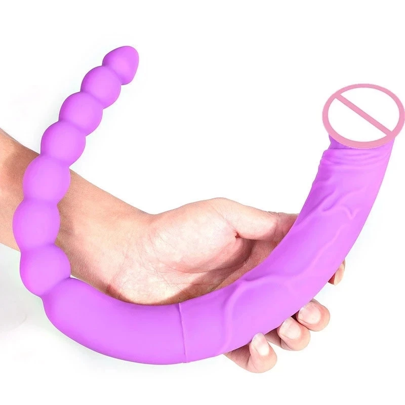 Anal Beads Double Ended Dildo Lesbian Sex Toys Long Realistic Penis Double Penetration Vagina Anal Stimulation dildos For Women