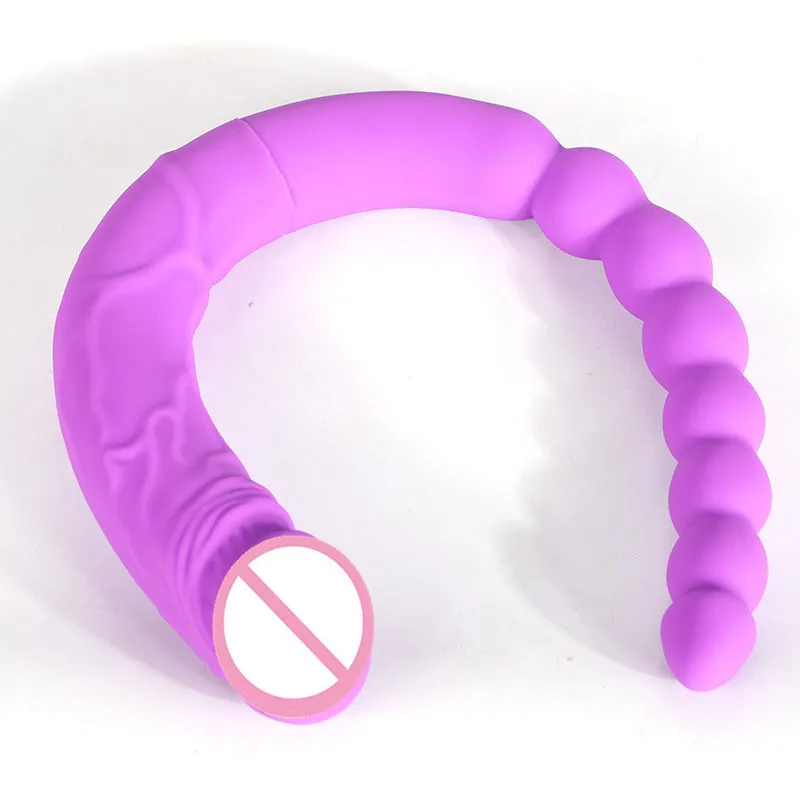 Anal Beads Double Ended Dildo Lesbian Sex Toys Long Realistic Penis Double Penetration Vagina Anal Stimulation dildos For Women