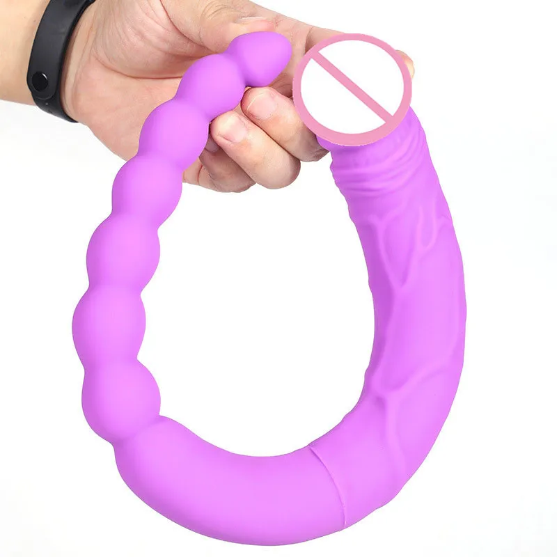 Anal Beads Double Ended Dildo Lesbian Sex Toys Long Realistic Penis Double Penetration Vagina Anal Stimulation dildos For Women