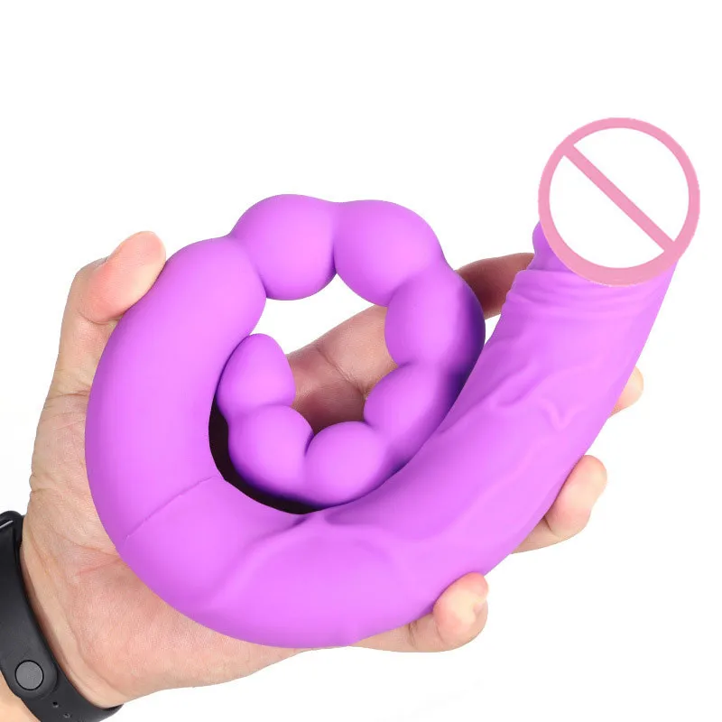 Anal Beads Double Ended Dildo Lesbian Sex Toys Long Realistic Penis Double Penetration Vagina Anal Stimulation dildos For Women