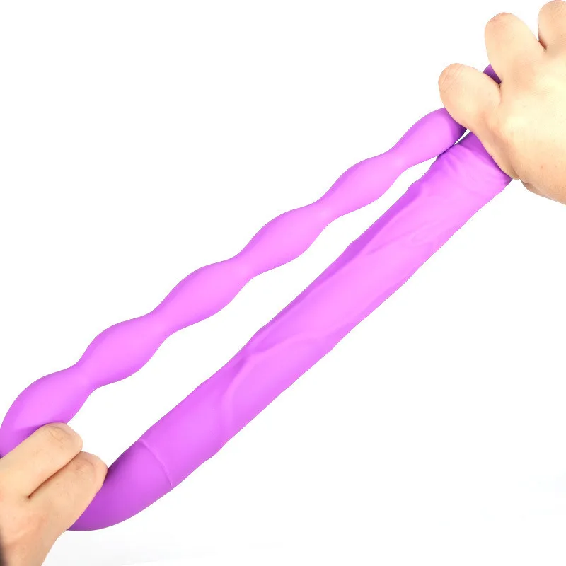 Anal Beads Double Ended Dildo Lesbian Sex Toys Long Realistic Penis Double Penetration Vagina Anal Stimulation dildos For Women